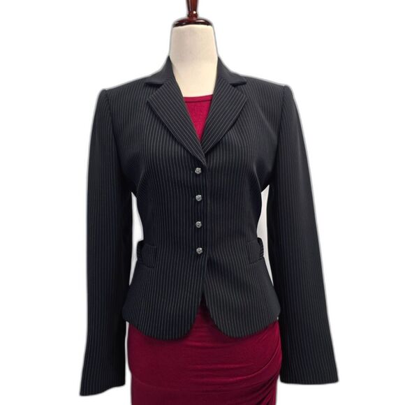 Tahari ASL Jackets & Blazers - Tahari Four Button Pin Striped Blazer Size 4 Petite